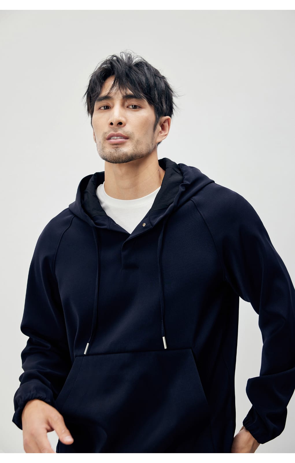 AUTUMN WINTER DRAPE CASUAL HOODED SWEATSHIRT