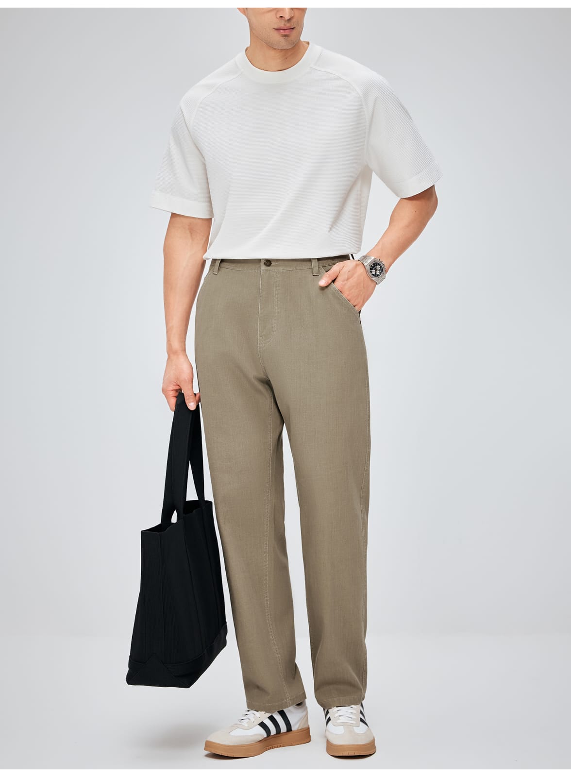 MINIMALIST STRAIGHT FIT LIGHTWEIGHT BREATHABLE CASUAL PANTS
