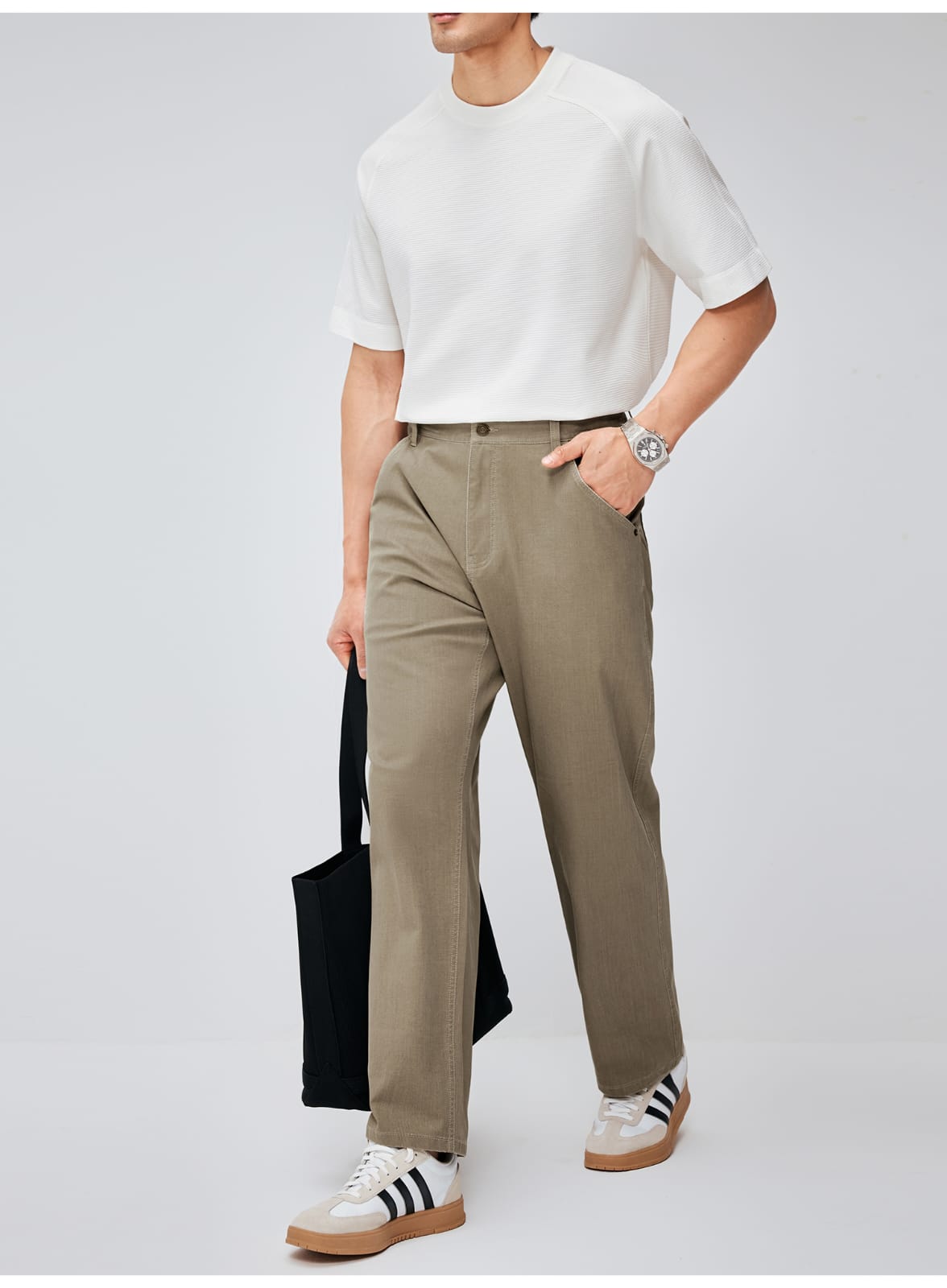 MINIMALIST STRAIGHT FIT LIGHTWEIGHT BREATHABLE CASUAL PANTS