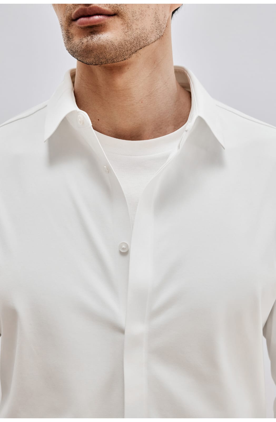 ANTI-WRINKLE SEAMLESS FITTING BUSINESS GENTLEMAN LONG SLEEVE SHIRT