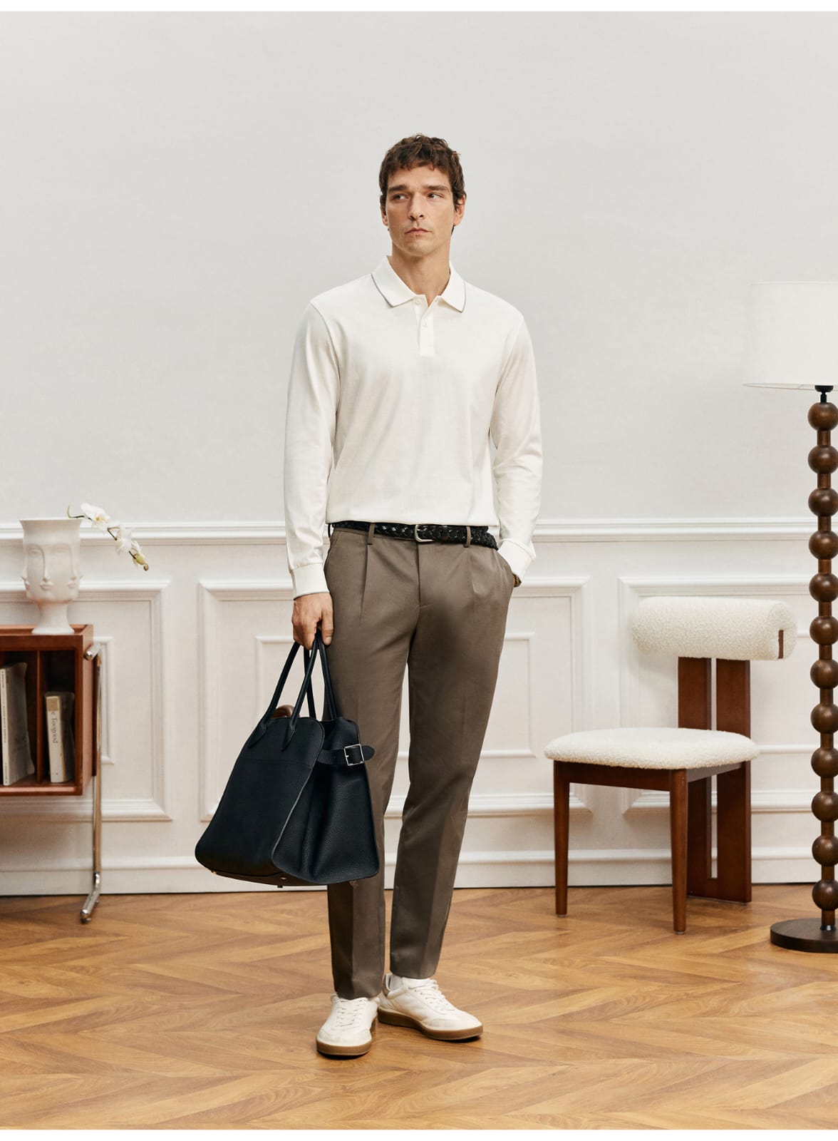 PREMIUM LONG-SLEEVE SUPIMA COTTON POLO SHIRT