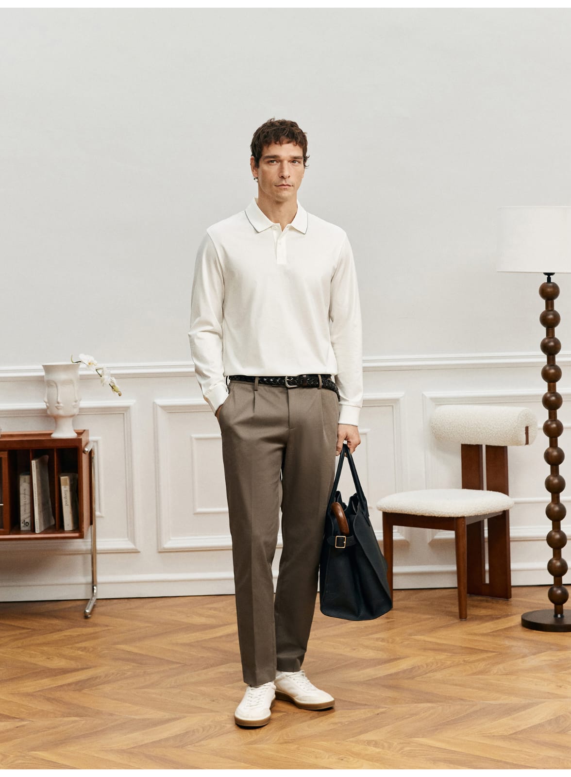 PREMIUM LONG-SLEEVE SUPIMA COTTON POLO SHIRT