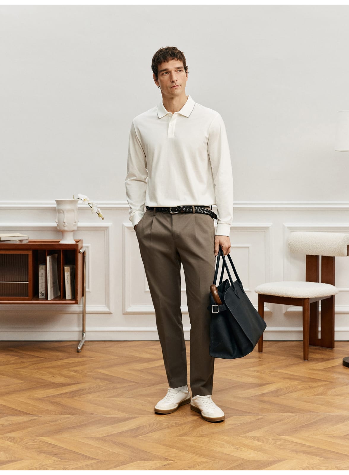 PREMIUM LONG-SLEEVE SUPIMA COTTON POLO SHIRT