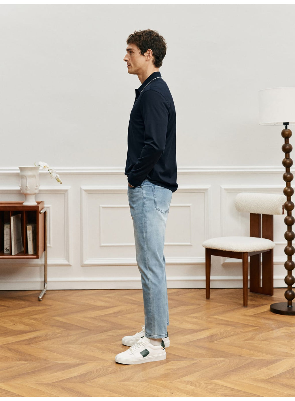 PREMIUM LONG-SLEEVE SUPIMA COTTON POLO SHIRT