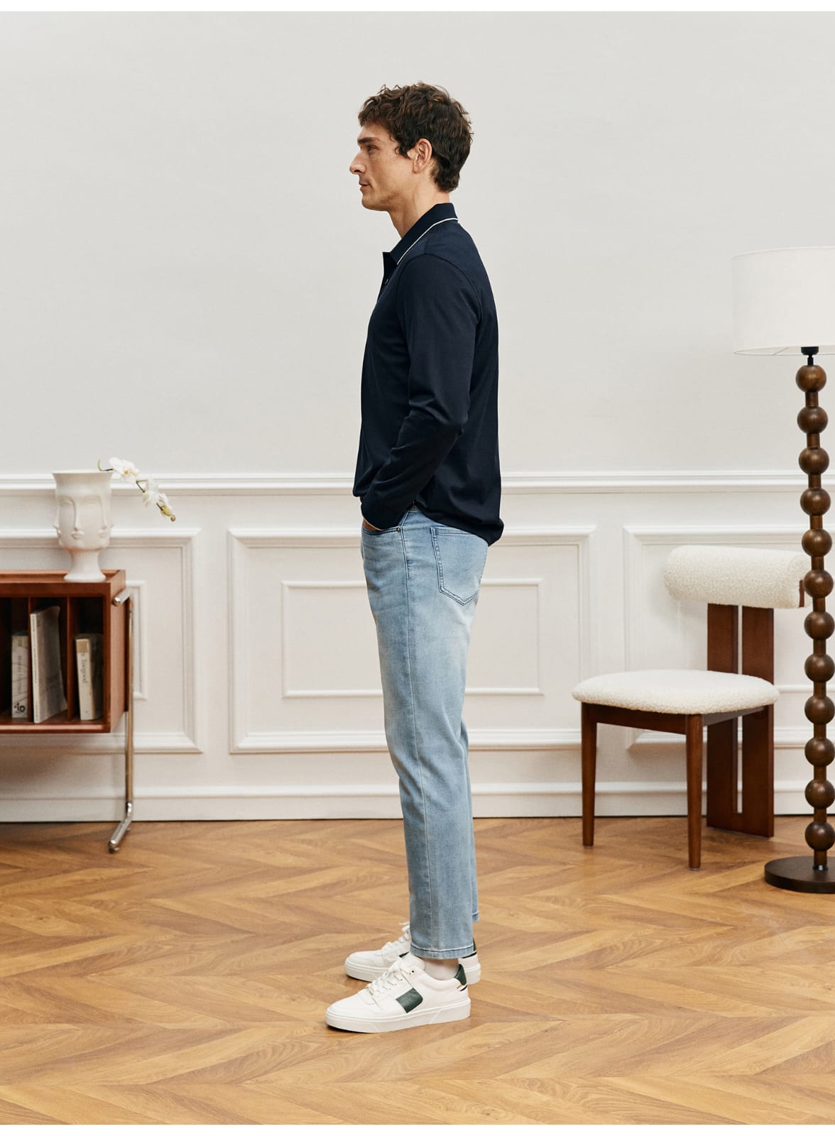 PREMIUM LONG-SLEEVE SUPIMA COTTON POLO SHIRT