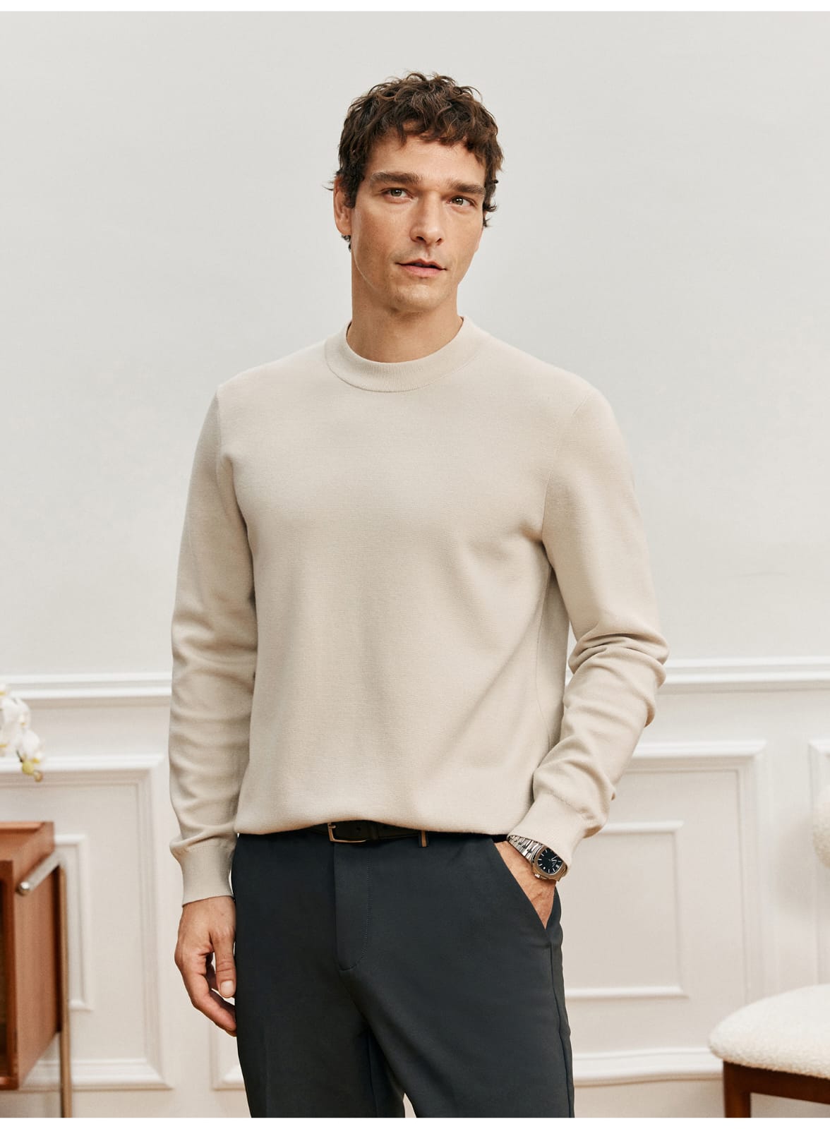 PREMIUM MERINO WOOL CREW NECK SWEATSHIRT