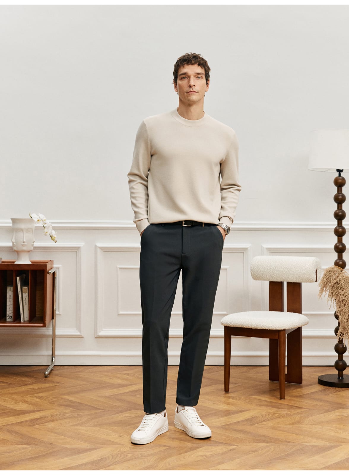 PREMIUM MERINO WOOL CREW NECK SWEATSHIRT
