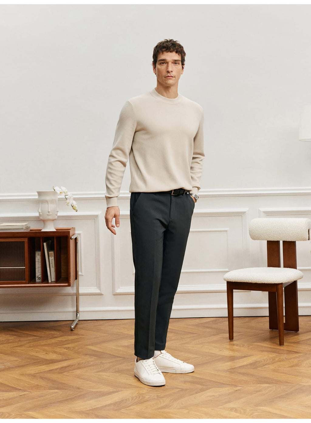 PREMIUM MERINO WOOL CREW NECK SWEATSHIRT