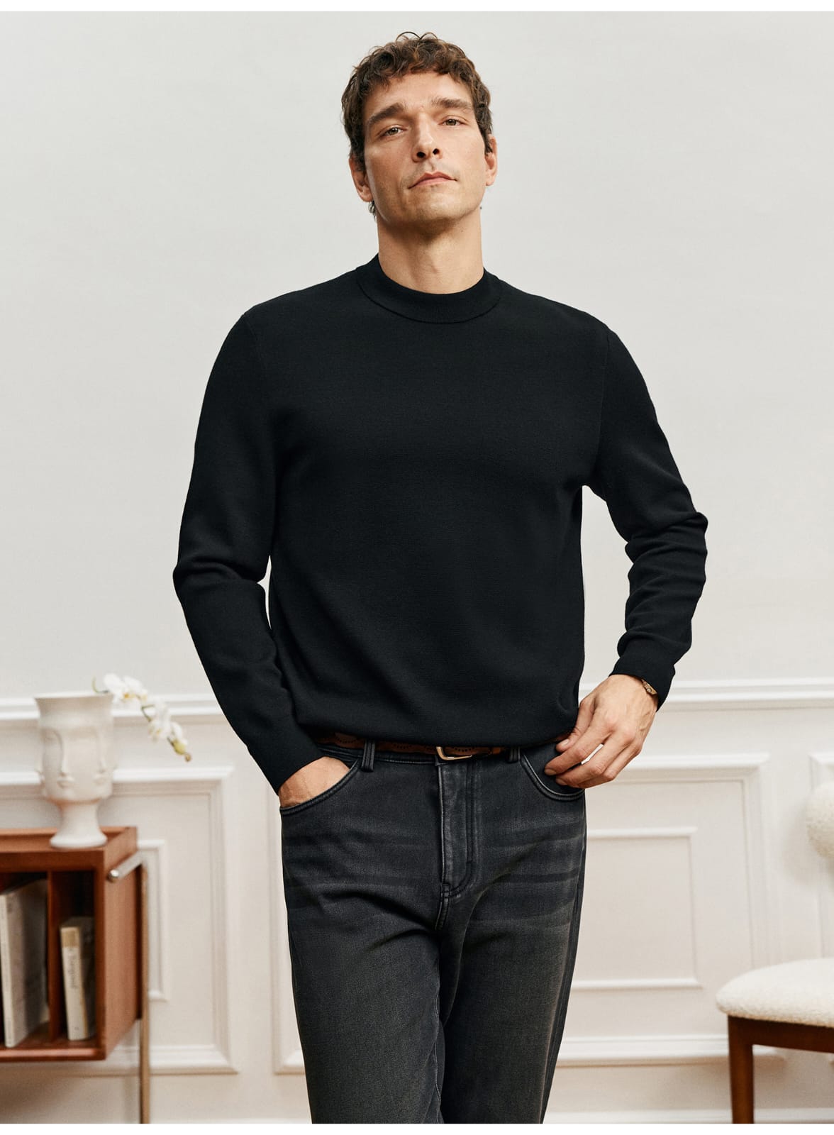 PREMIUM MERINO WOOL CREW NECK SWEATSHIRT
