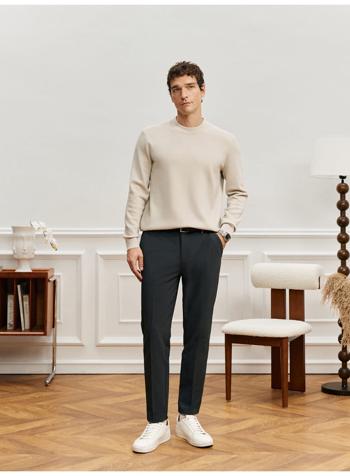 PREMIUM MERINO WOOL CREW NECK SWEATSHIRT