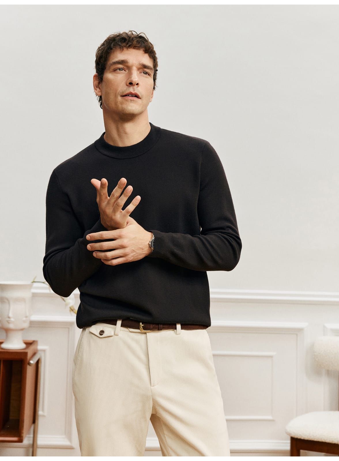 PREMIUM MERINO WOOL CREW NECK SWEATSHIRT