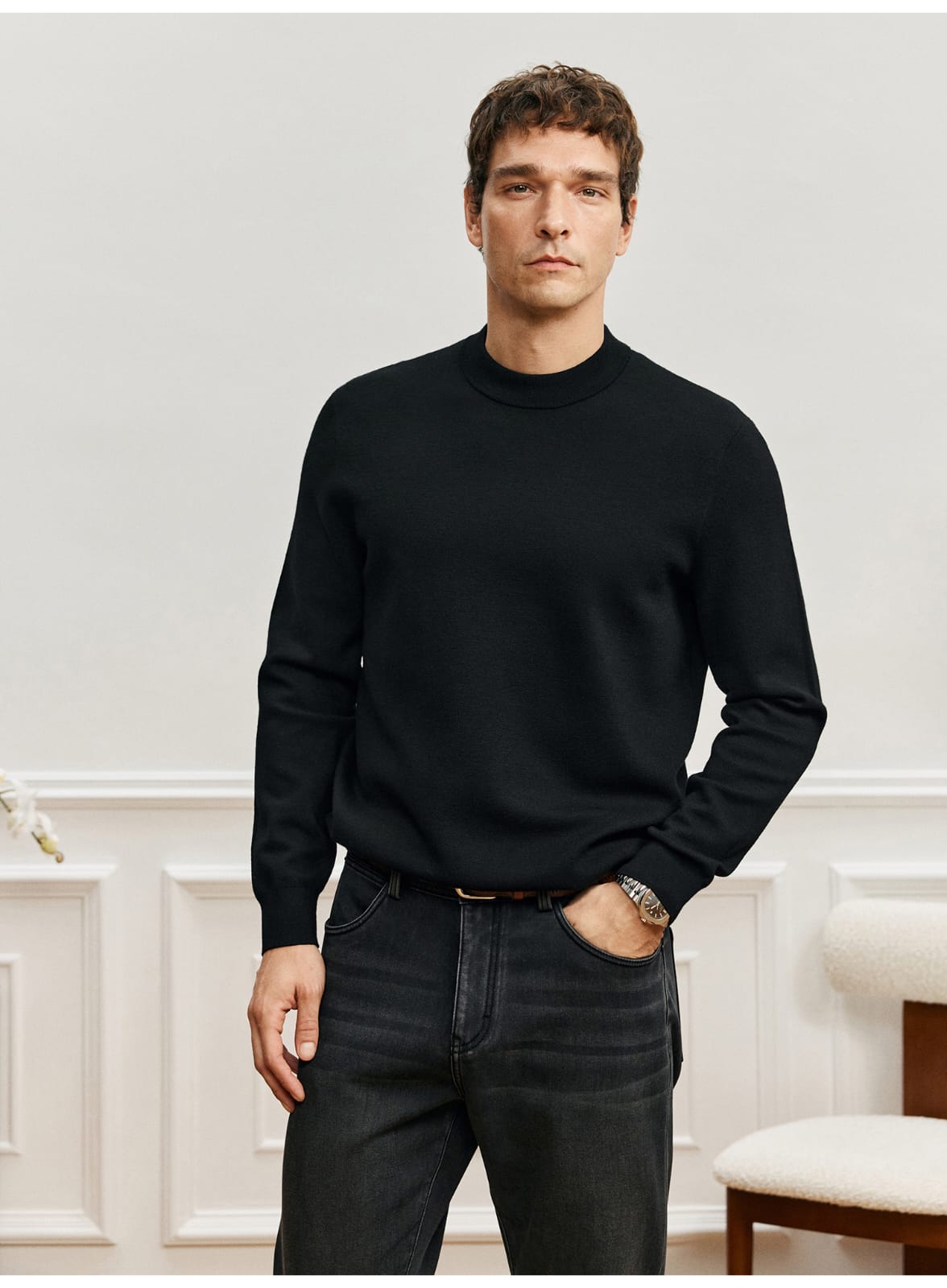PREMIUM MERINO WOOL CREW NECK SWEATSHIRT