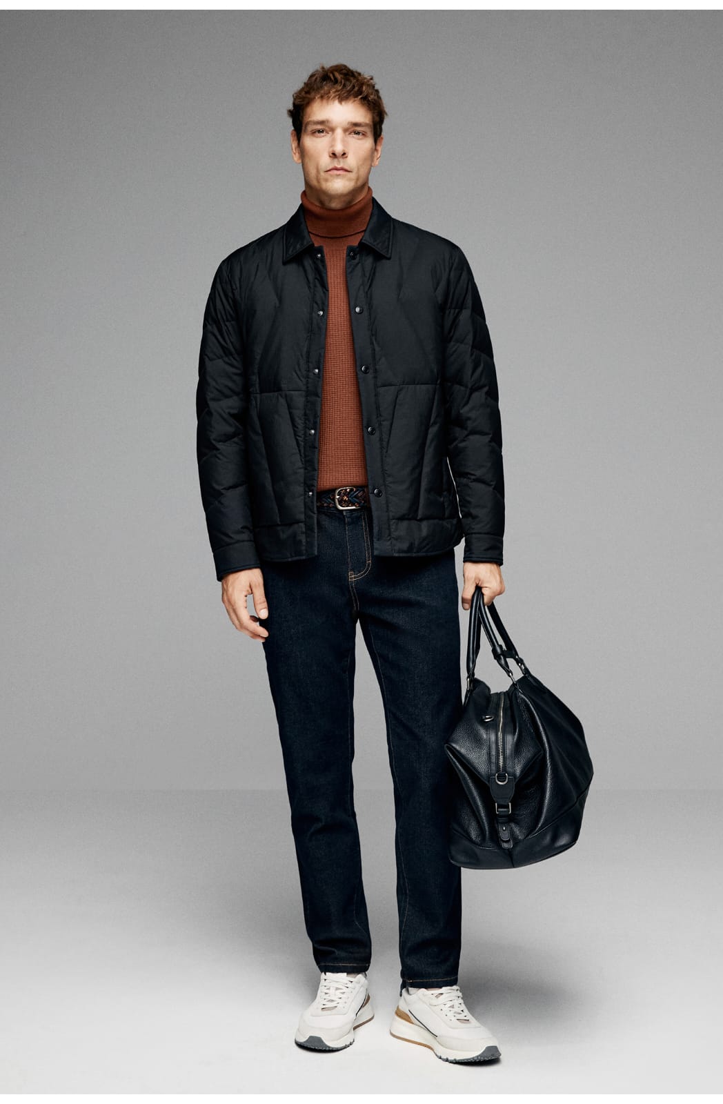 CLASSIC QUILTED LIGHTWEIGHT TURTLENECK LAYER STYLING JACKET