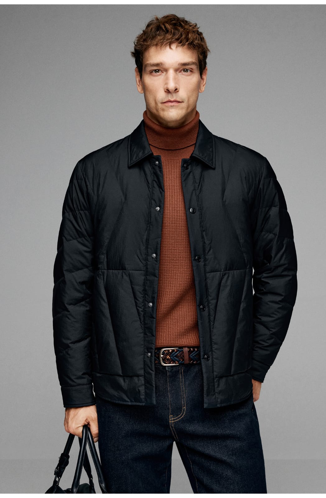 CLASSIC QUILTED LIGHTWEIGHT TURTLENECK LAYER STYLING JACKET