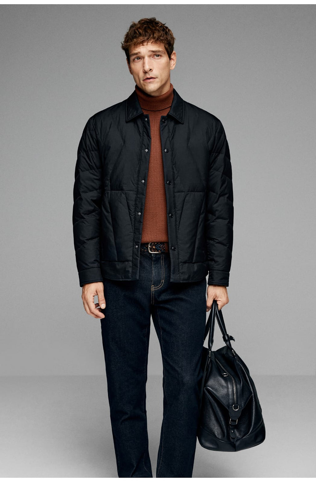 CLASSIC QUILTED LIGHTWEIGHT TURTLENECK LAYER STYLING JACKET