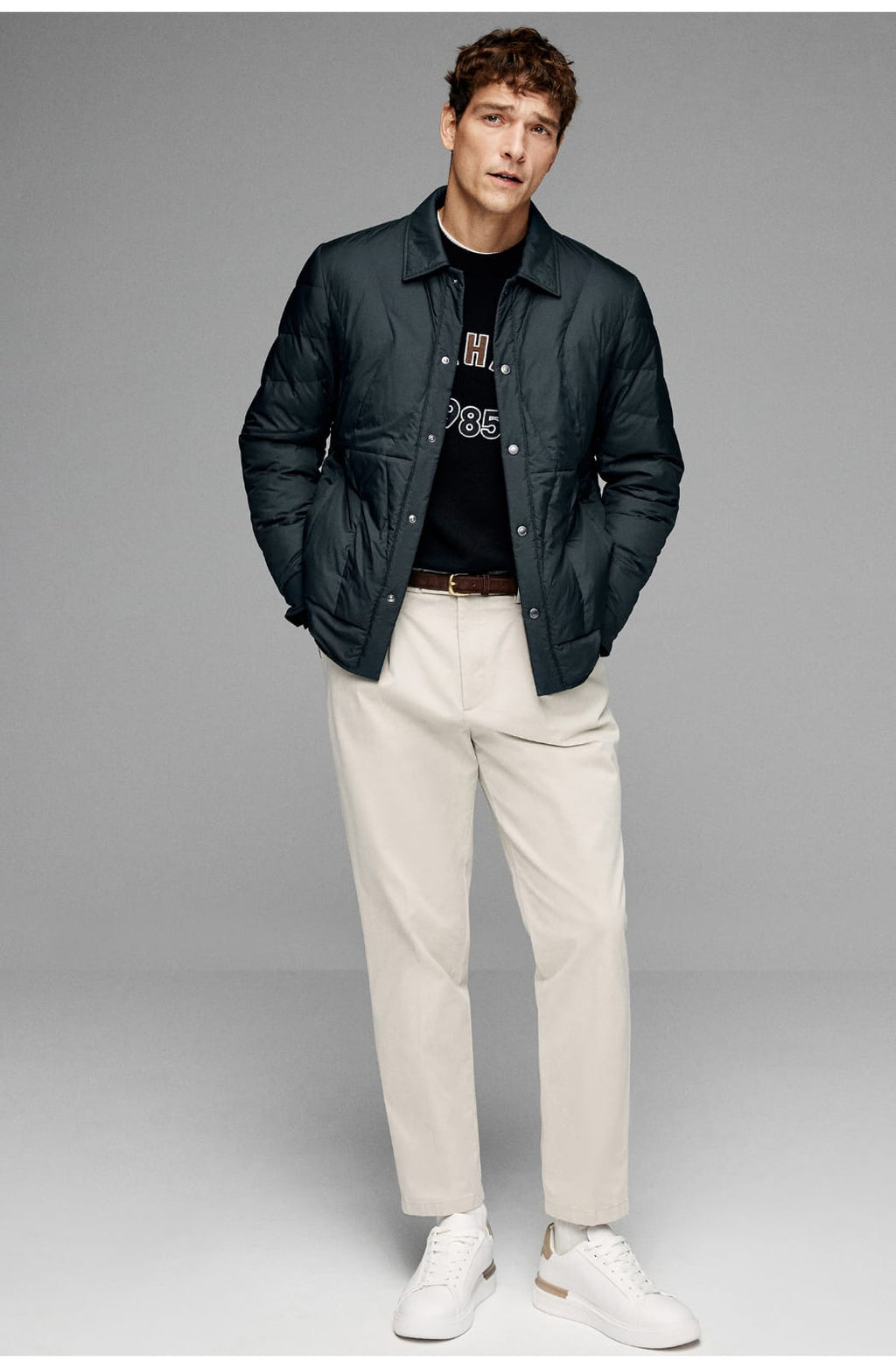 CLASSIC QUILTED LIGHTWEIGHT TURTLENECK LAYER STYLING JACKET