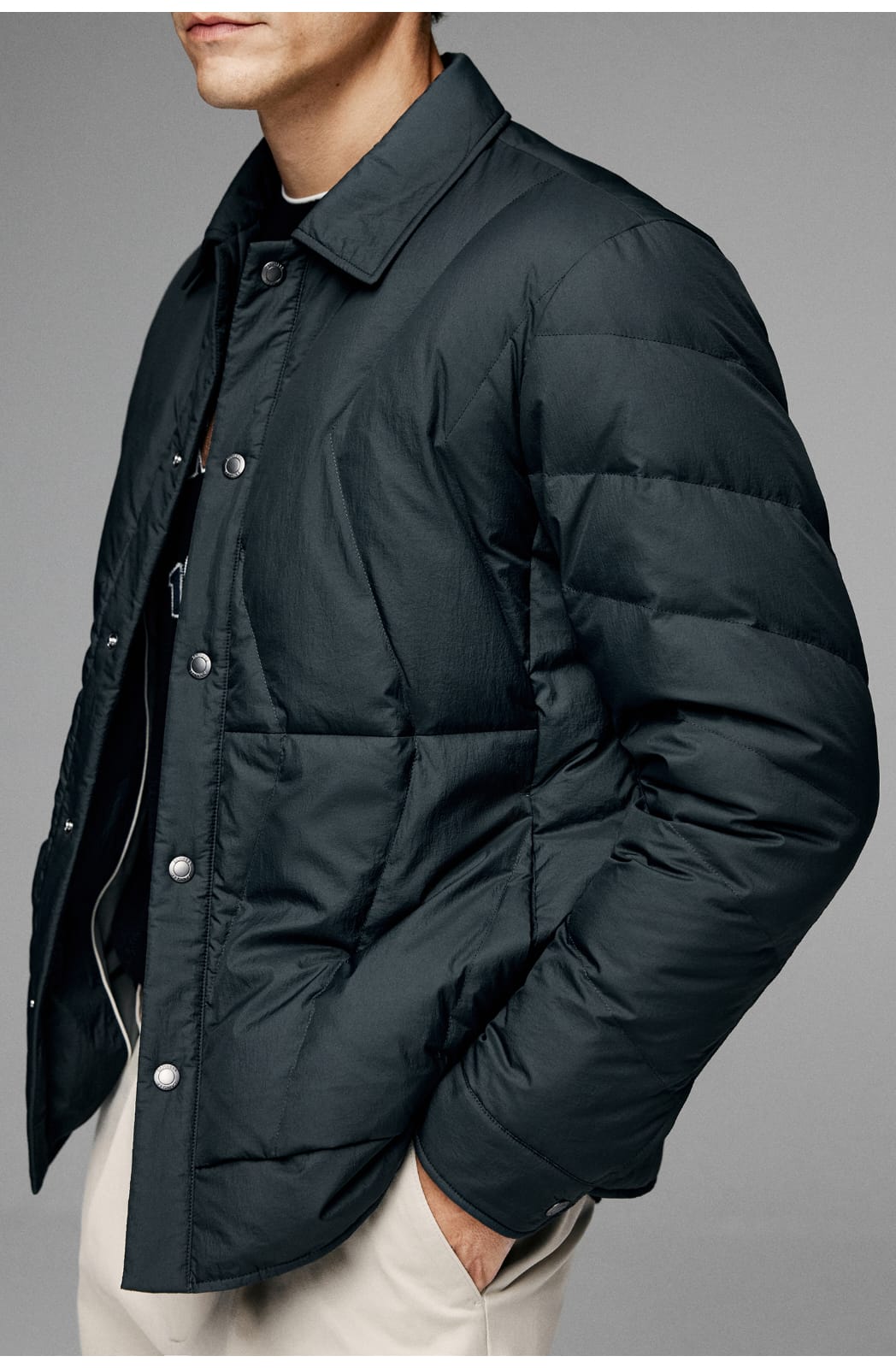 CLASSIC QUILTED LIGHTWEIGHT TURTLENECK LAYER STYLING JACKET