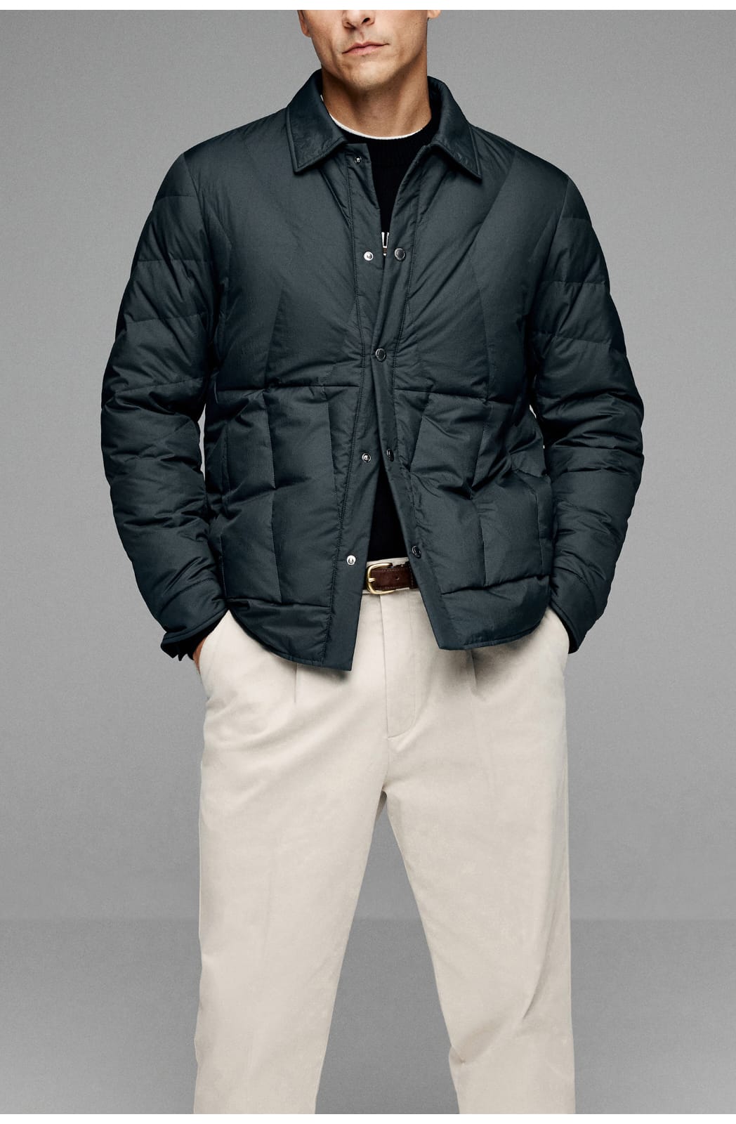 CLASSIC QUILTED LIGHTWEIGHT TURTLENECK LAYER STYLING JACKET