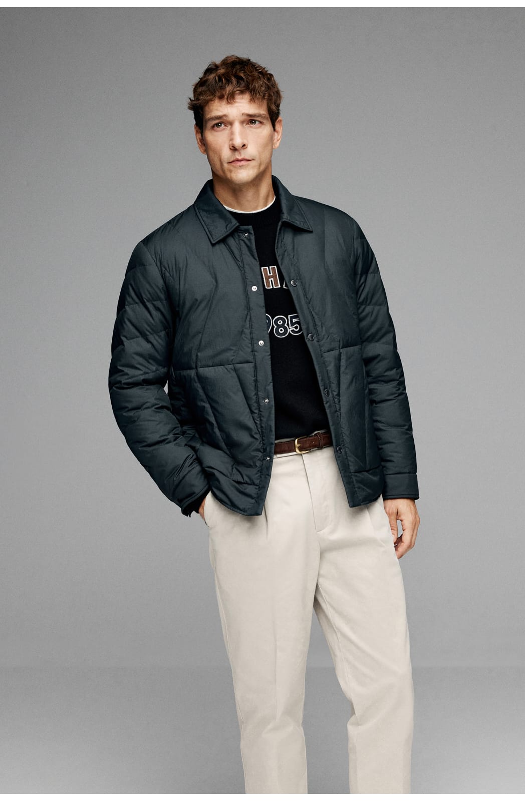 CLASSIC QUILTED LIGHTWEIGHT TURTLENECK LAYER STYLING JACKET