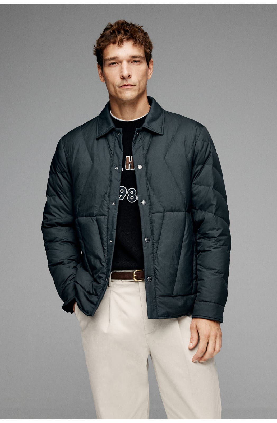 CLASSIC QUILTED LIGHTWEIGHT TURTLENECK LAYER STYLING JACKET