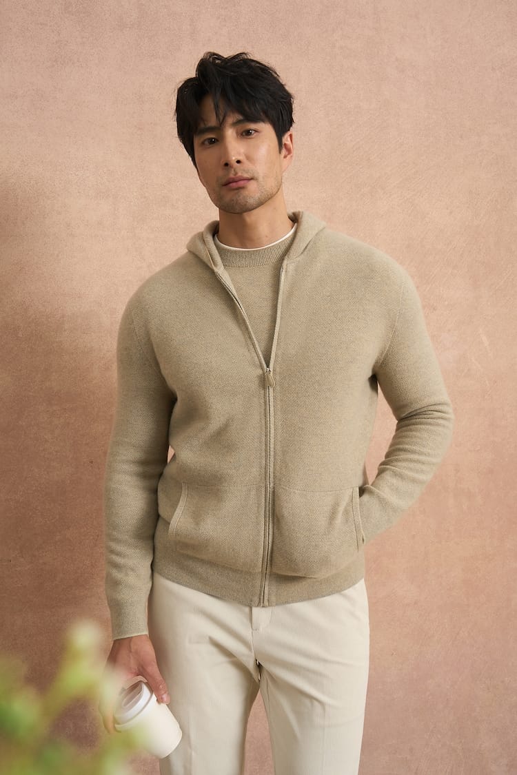 MEN’S PREMIUM SOFT-KNIT ZIP HOODED SWEATSHIRT