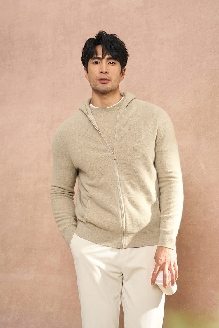 MEN’S PREMIUM SOFT-KNIT ZIP HOODED SWEATSHIRT