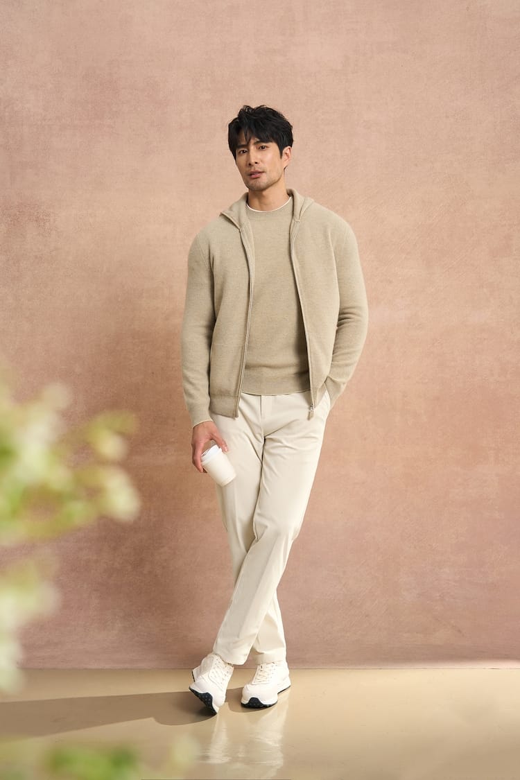 MEN’S PREMIUM SOFT-KNIT ZIP HOODED SWEATSHIRT