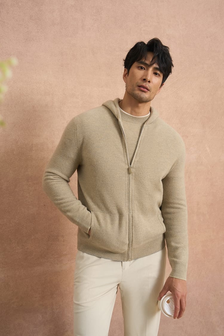 MEN’S PREMIUM SOFT-KNIT ZIP HOODED SWEATSHIRT