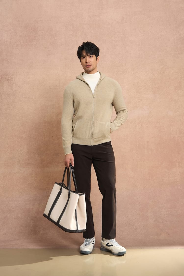 MEN’S PREMIUM SOFT-KNIT ZIP HOODED SWEATSHIRT