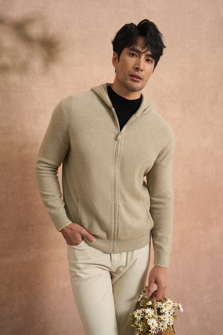 MEN’S PREMIUM SOFT-KNIT ZIP HOODED SWEATSHIRT