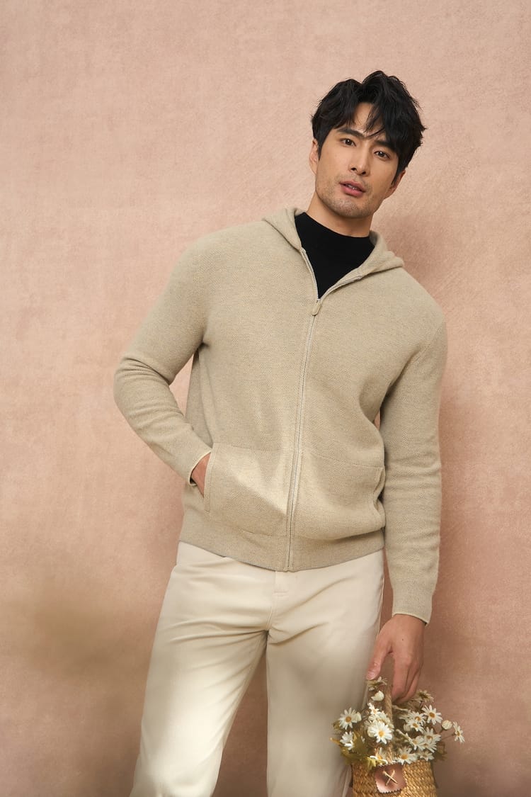 MEN’S PREMIUM SOFT-KNIT ZIP HOODED SWEATSHIRT