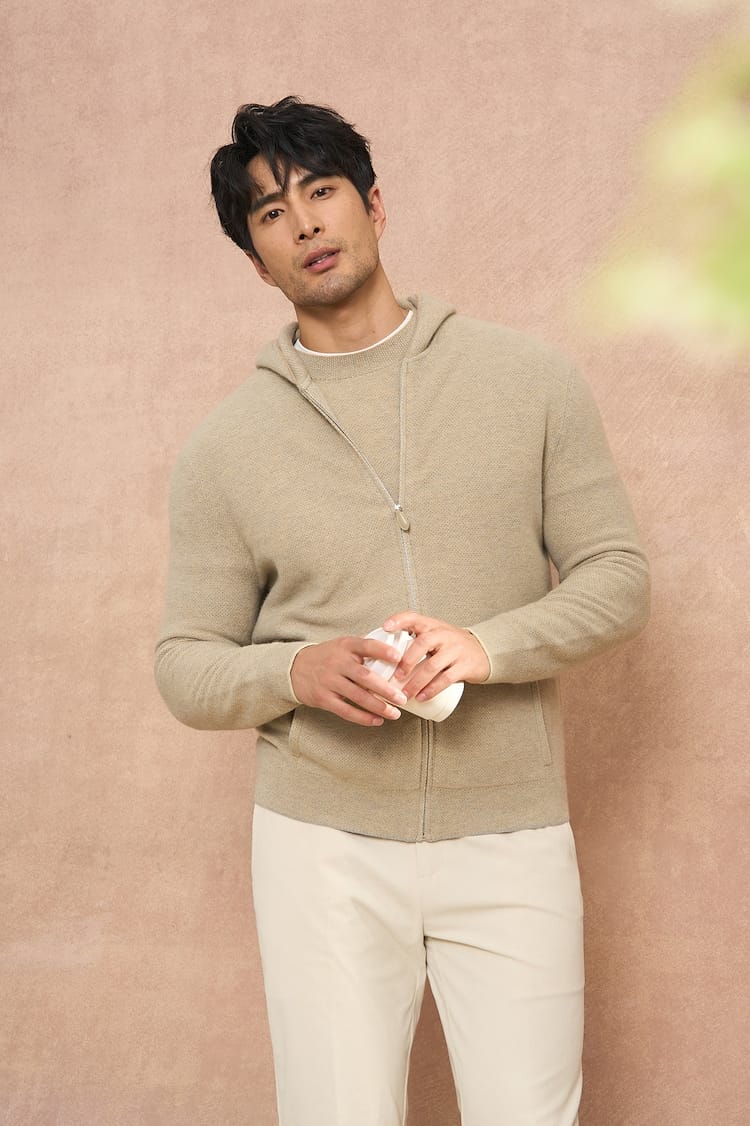 MEN’S PREMIUM SOFT-KNIT ZIP HOODED SWEATSHIRT