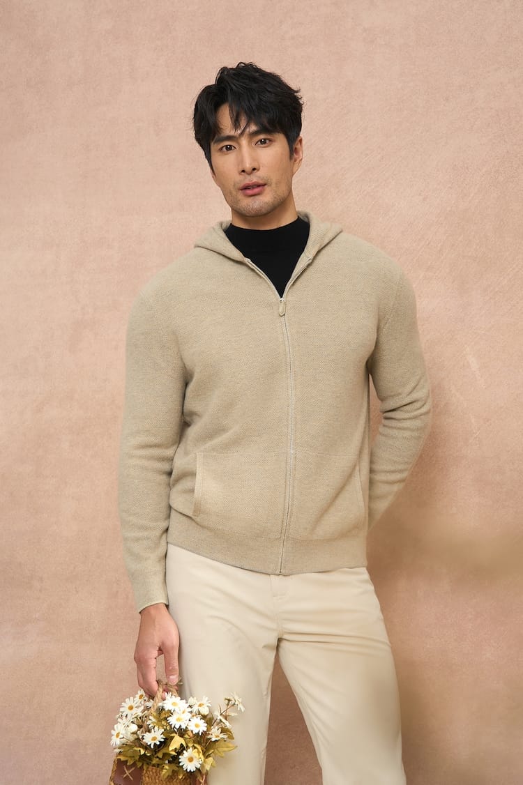 MEN’S PREMIUM SOFT-KNIT ZIP HOODED SWEATSHIRT