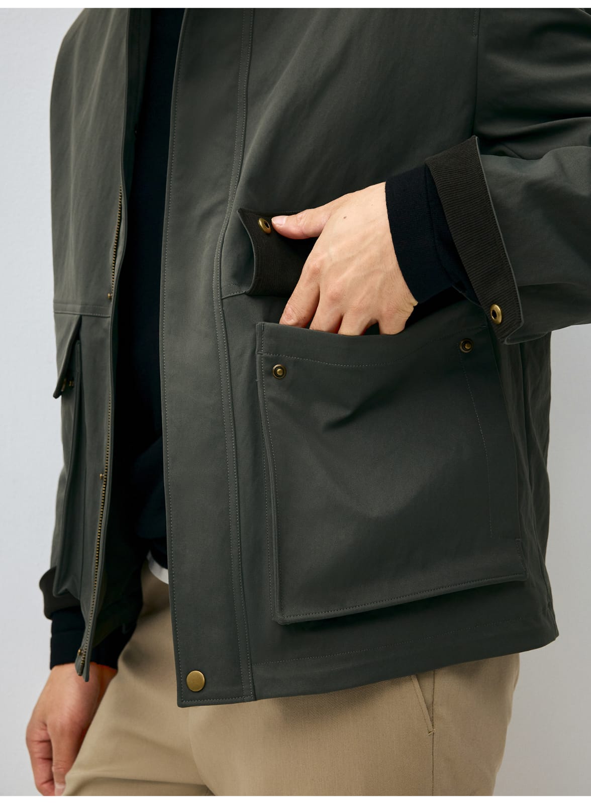 VINTAGE CORDUROY COLLAR WORKWEAR BARN JACKET