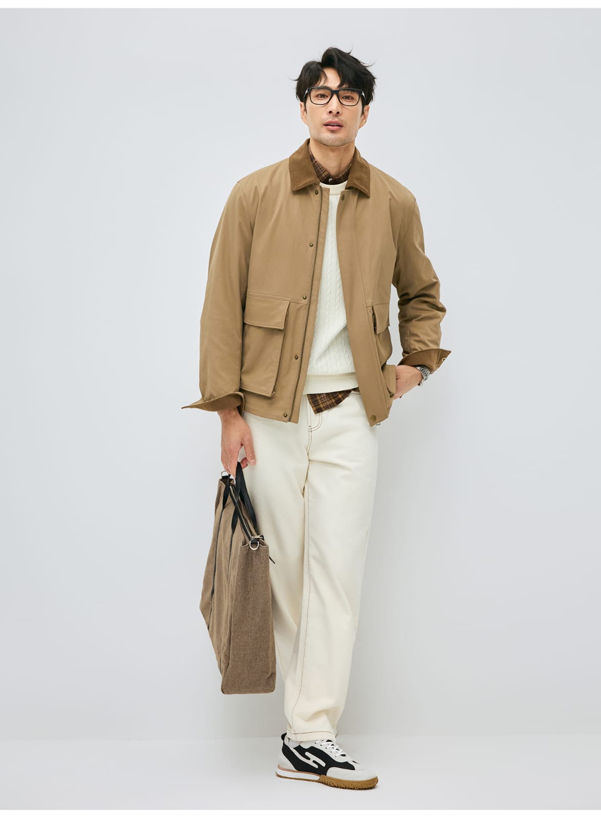 VINTAGE CORDUROY COLLAR WORKWEAR BARN JACKET