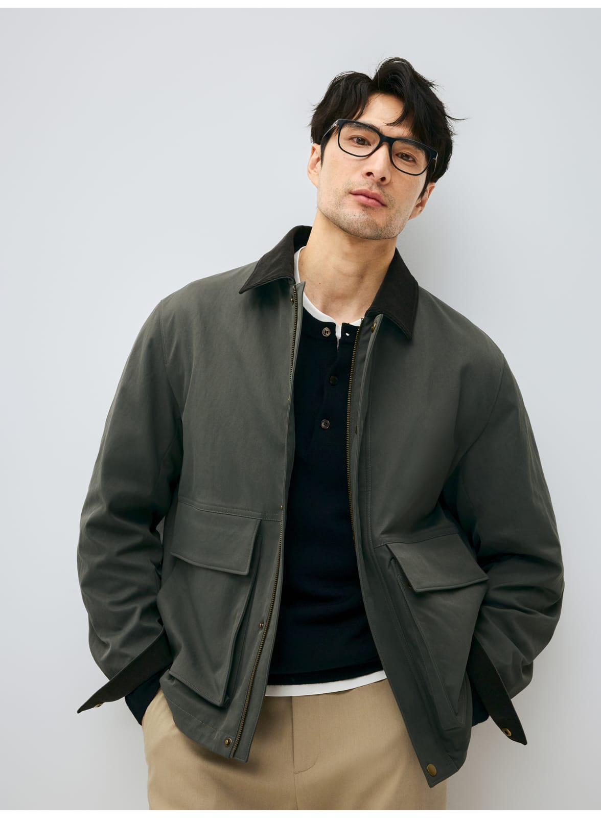 VINTAGE CORDUROY COLLAR WORKWEAR BARN JACKET