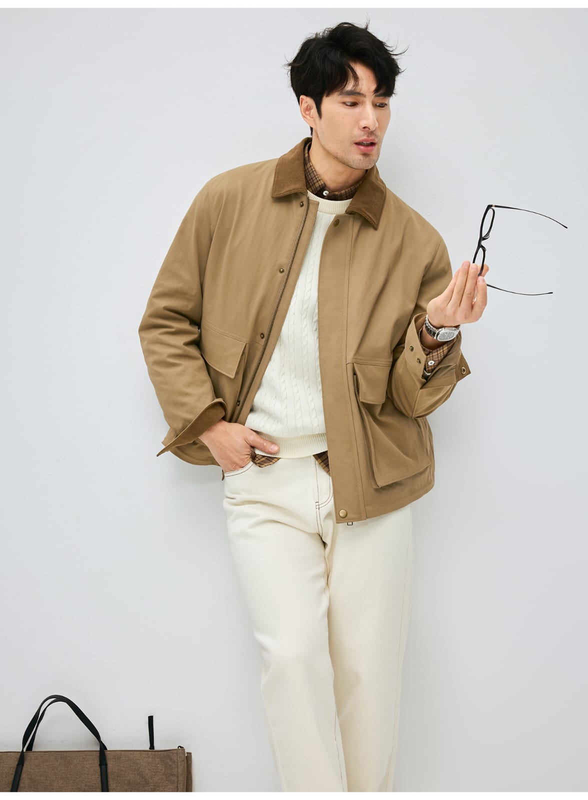 VINTAGE CORDUROY COLLAR WORKWEAR BARN JACKET