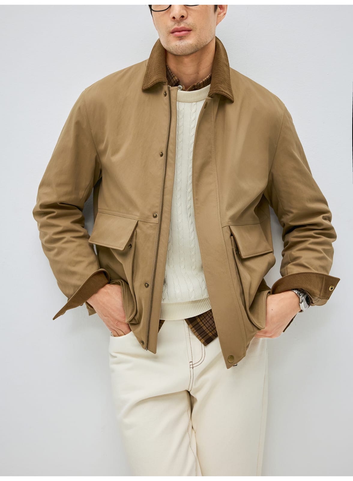 VINTAGE CORDUROY COLLAR WORKWEAR BARN JACKET