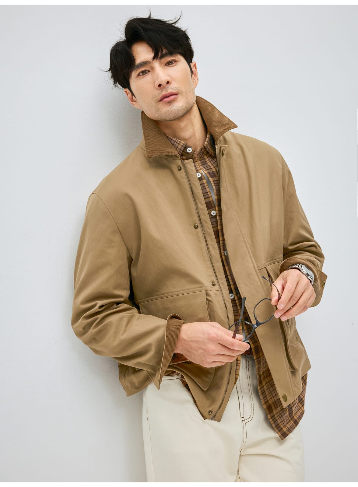 VINTAGE CORDUROY COLLAR WORKWEAR BARN JACKET